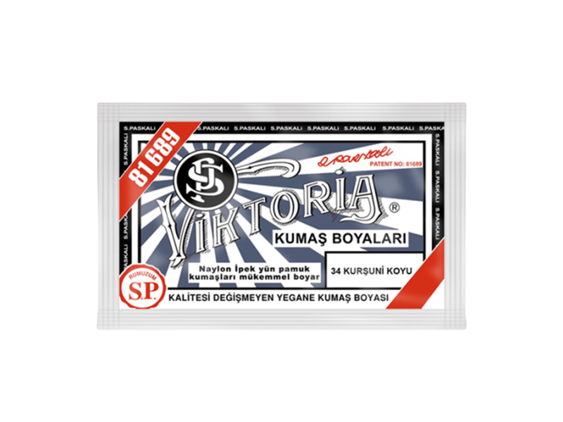 Viktoria Kumaş Boyası 34 Kurşuni Koyu  Renk - Kimyacınız