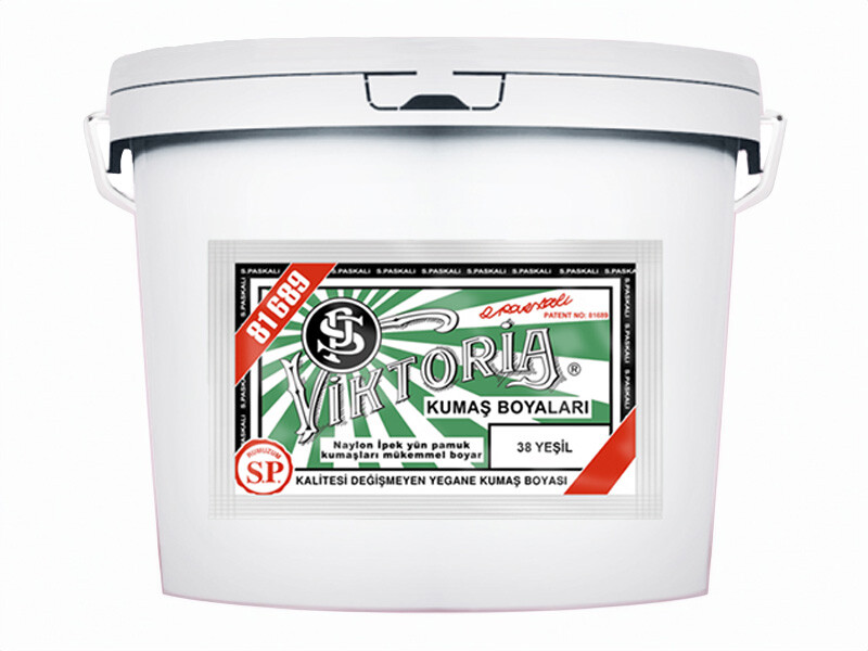 Viktoria Kumaş Boyası 38 Yeşil  Renk 5 Kg - Kimyacınız