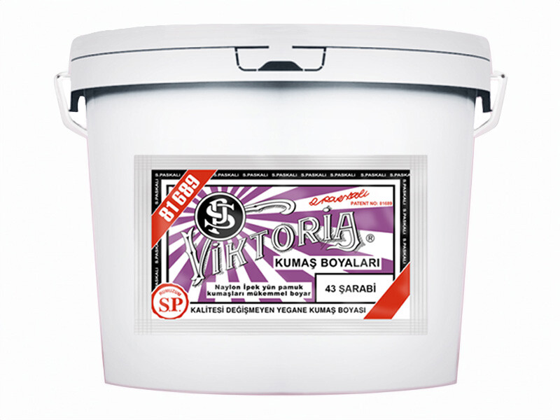 Viktoria Kumaş Boyası 43 Şarabi  Renk 5 Kg - Kimyacınız