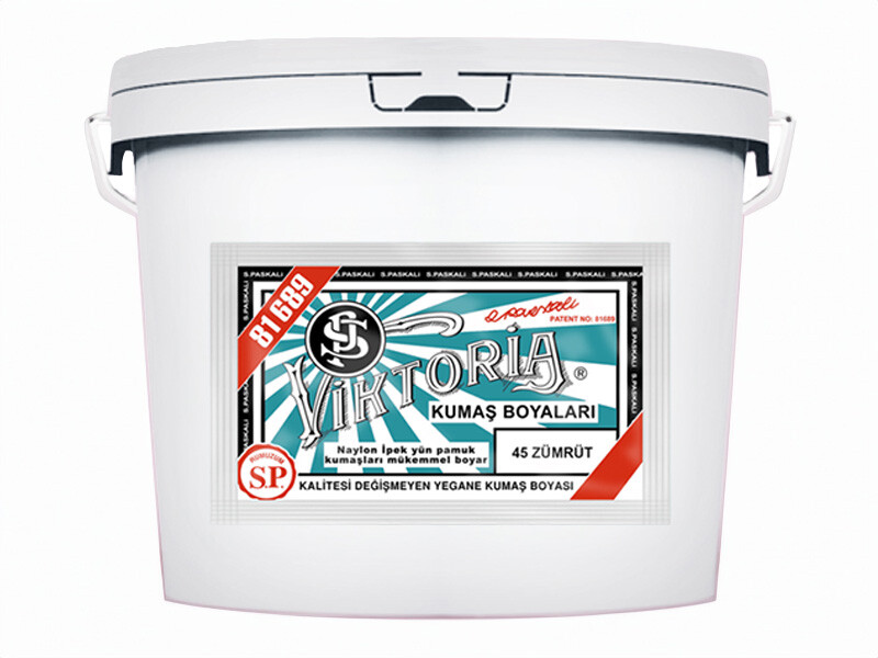 Viktoria Kumaş Boyası 45 Zümrüt  Renk 5 Kg - Kimyacınız