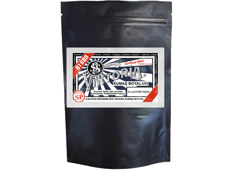 Viktoria Kumaş Boyası 51 Lacivert Koyu  Renk 1 Kg - Kimyacınız