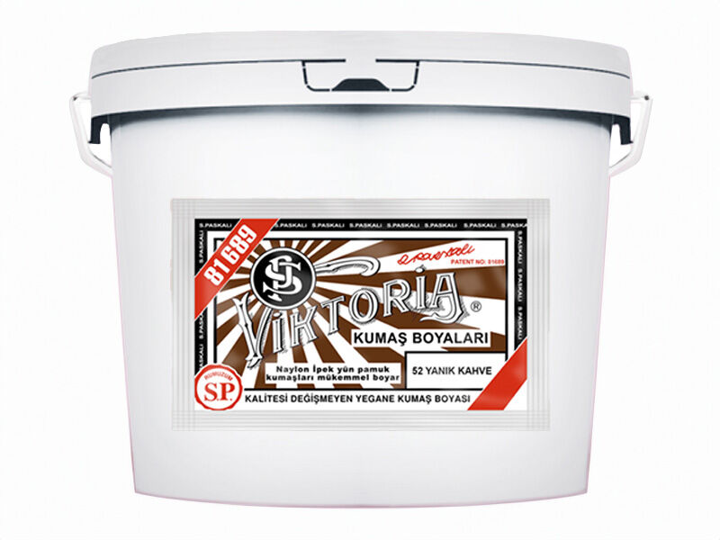 Viktoria Kumaş Boyası 52 Yanık Kahve  Renk 5 Kg - 1