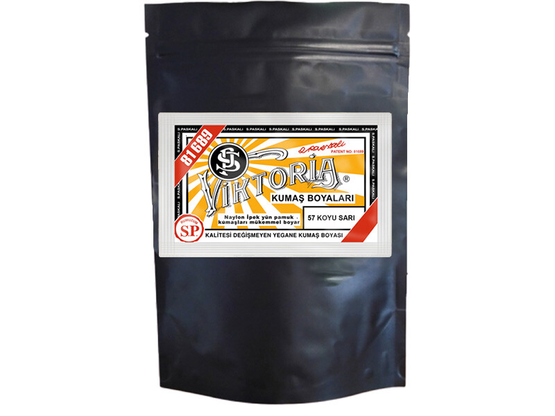 Viktoria Kumaş Boyası 57 Koyu Sarı  Renk 1 Kg - Kimyacınız