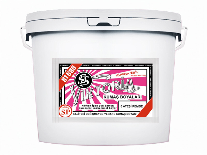 Viktoria Kumaş Boyası 6 Ateşi Pembe  Renk 5 Kg - Kimyacınız