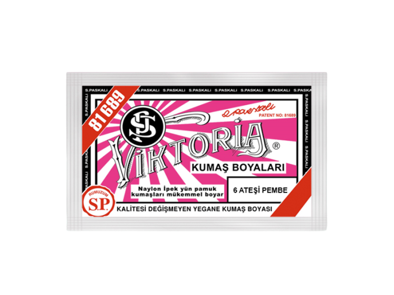 Viktoria Kumaş Boyası 6 Ateşi Pembe  Renk - Kimyacınız