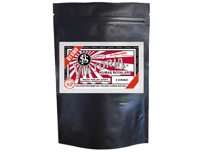 Viktoria Kumaş Boyası 8 Kırmızı  Renk 1 Kg - Kimyacınız