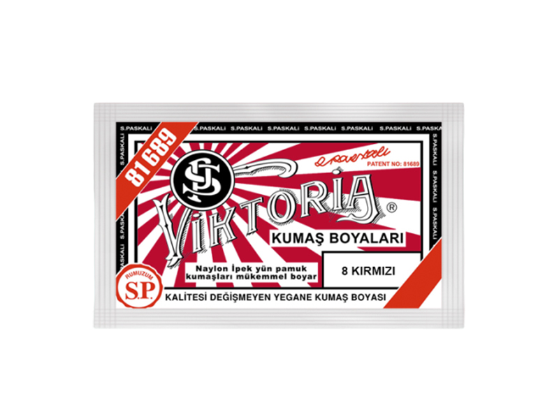 Viktoria Kumaş Boyası 8 Kırmızı  Renk - Kimyacınız