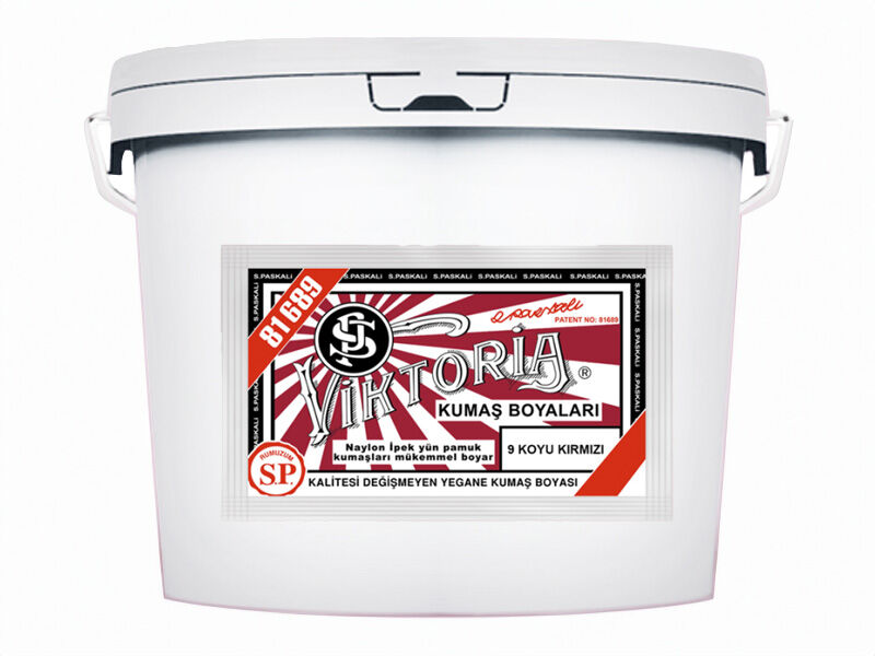 Viktoria Kumaş Boyası 9 Koyu Kırmızı  Renk 5 Kg - 1