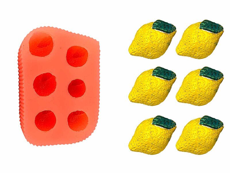 Yapraklı Limon Silikon Mum Kalıbı M-326 - Kimyacınız