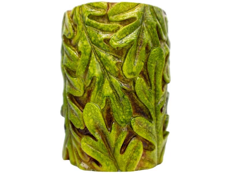 Yapraklı Silindir Silikon Mum Kalıbı M-107 - 2