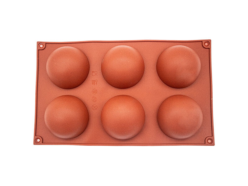 Yarım Küre 6'li Muffin Silikon Kek Kalıbı KM-008 - 1