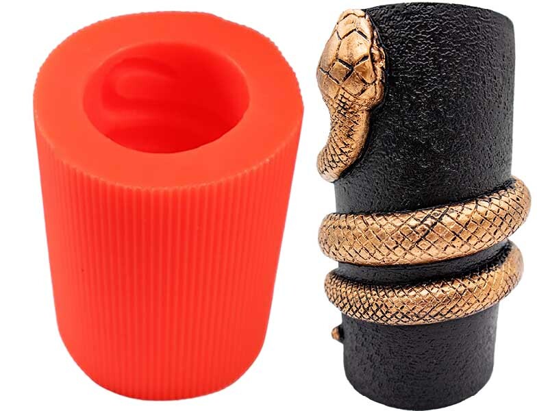 Yılan Desenli Silikon Mum Kalıbı M-11 - Kimyacınız