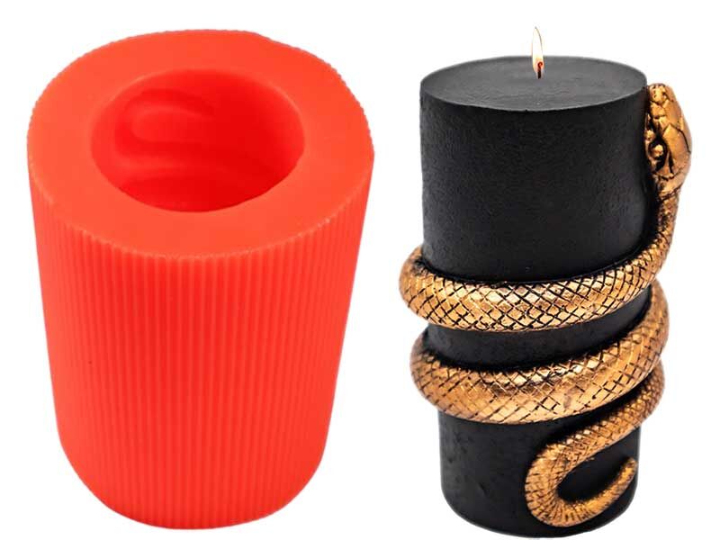 Yılan Desenli Silikon Mum Kalıbı M-11 - 6