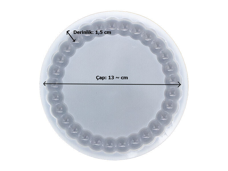 Yuvarlak Bubble Tabak Epoksi Kalıbı EPK-885 - 2