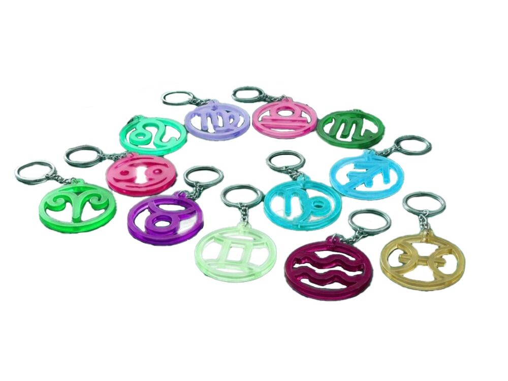 Yuvarlak Burç Anahtarlık Epoksi Kalıbı EPK-894 - 2