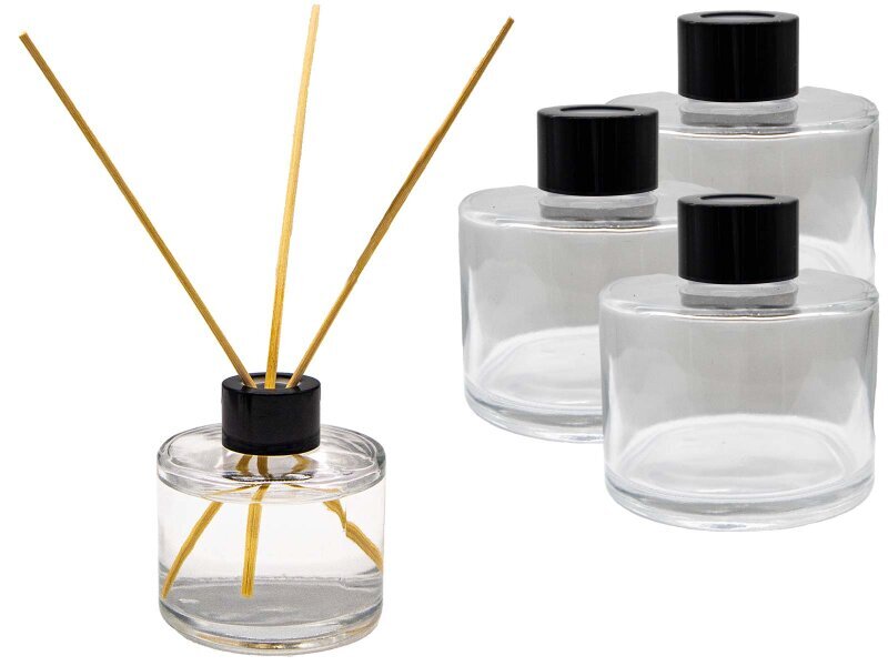 Yuvarlak Cam 120 ml Oda Kokusu Şişesi 10 Adet - 1