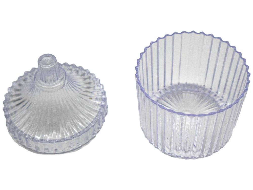 Mini Yuvarlak Mika Şekerlik Kutu 25 Adet - 2