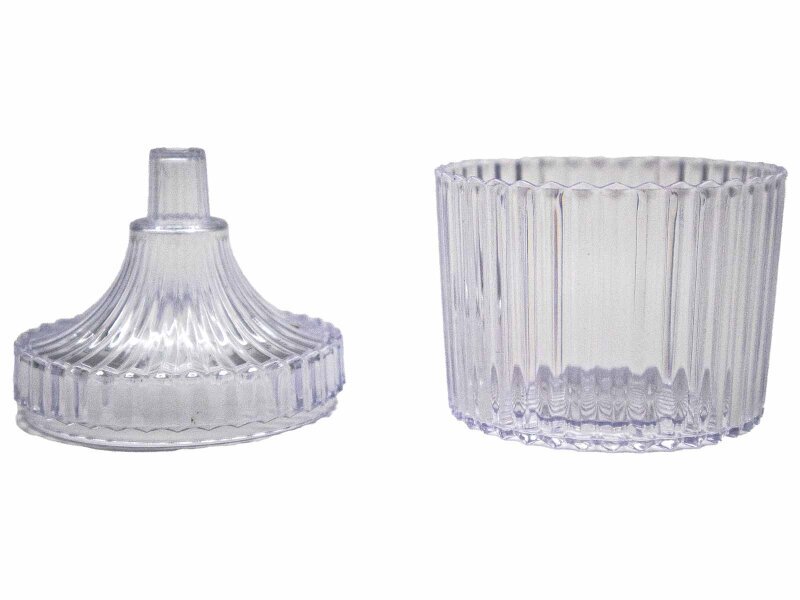 Mini Yuvarlak Mika Şekerlik Kutu 25 Adet - 3