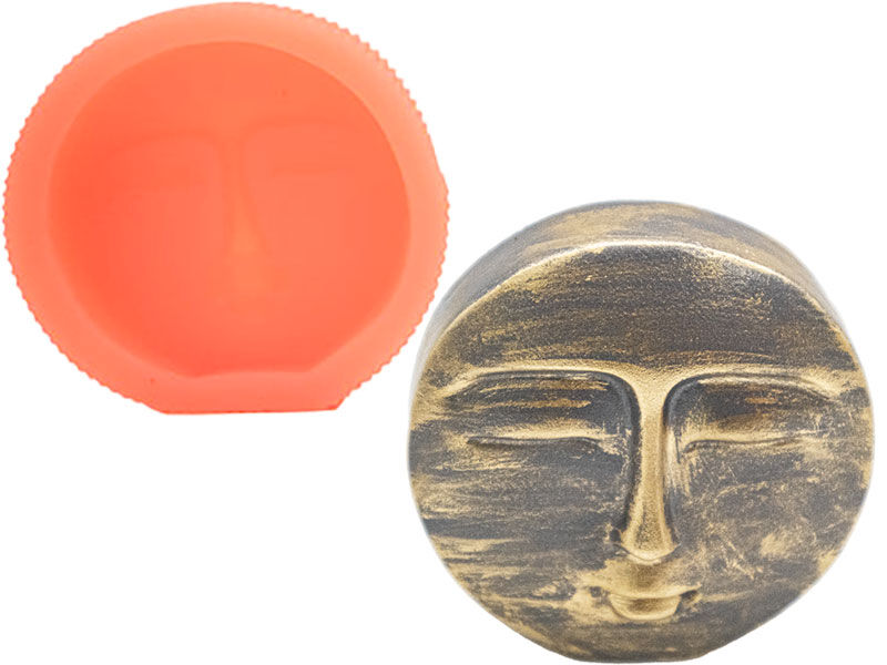 Yuvarlak Yüz Silikon Mum Kalıbı M-174 - 1