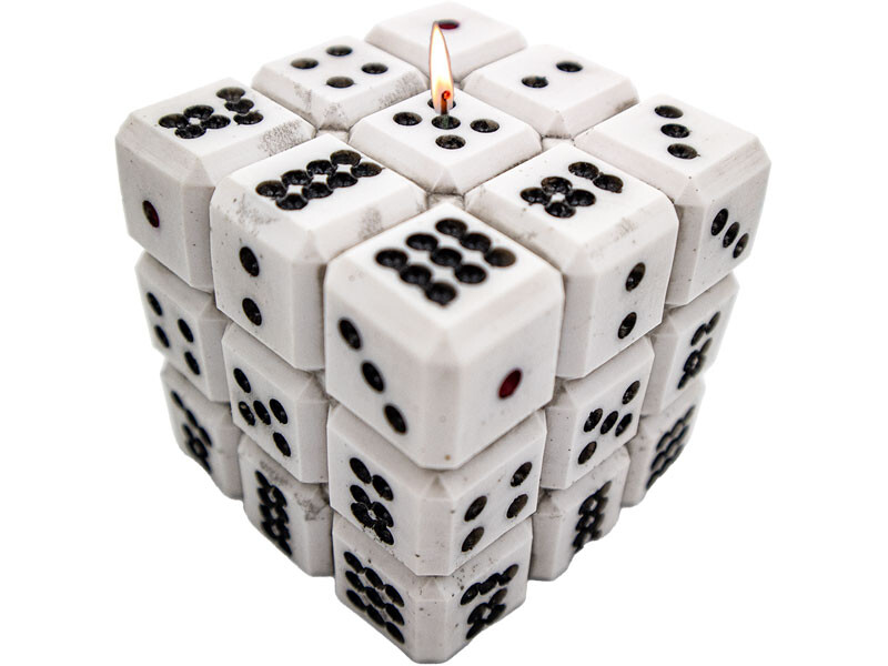 Zar Desenli Küp Silikon Mum Kalıbı M-122 - 7