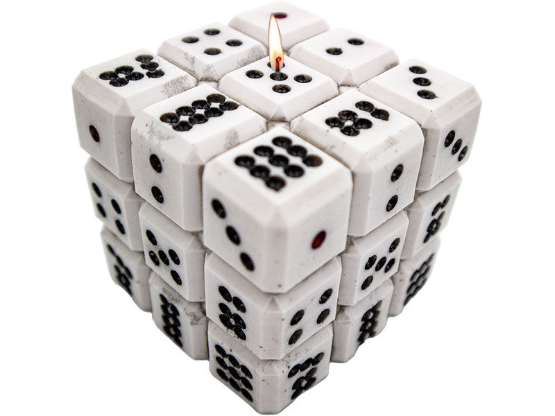 Zar Desenli Küp Silikon Mum Kalıbı M-122 - 7